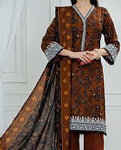 Vs Textile Brown Lawn Suit- Pakistani Lawn Dress
