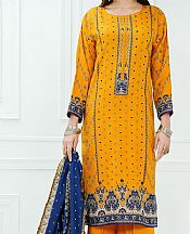 Vs Textile Mustard Lawn Suit- Pakistani Lawn Dress