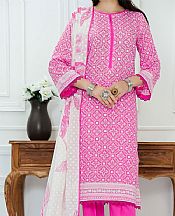 Vs Textile White/Pink Lawn Suit- Pakistani Lawn Dress