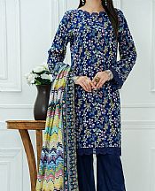 Vs Textile Navy Blue Lawn Suit- Pakistani Lawn Dress
