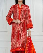 Vs Textile Bright Orange Lawn Suit- Pakistani Designer Lawn Suits