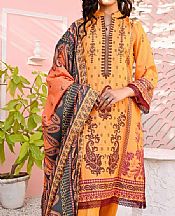 Vs Textile Pastel Orange Dhanak Suit- Pakistani Winter Dress