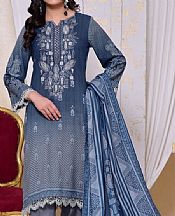 Vs Textile Blue Zodiac/Grey Dhanak Suit- Pakistani Winter Clothing
