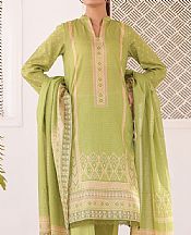 Vs Textile Olive Green Lawn Suit- Pakistani Lawn Dress