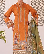 Vs Textile Halloween Orange Lawn Suit- Pakistani Designer Lawn Suits