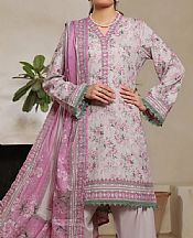 Pastel Grey/Pink Lawn Suit