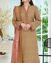 Vs Textile Beige Lawn Suit- Pakistani Lawn Dress