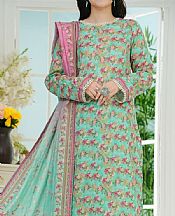 Vs Textile Sea Green Lawn Suit- Pakistani Designer Lawn Suits