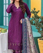 Vs Textile Palatinate Purple Linen Suit- Pakistani Winter Dress