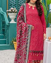 Vs Textile Deep Carmine Linen Suit- Pakistani Winter Dress