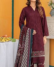 Vs Textile Wine Linen Suit- Pakistani Winter Clothing