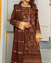 Vs Textile Brown Lawn Suit- Pakistani Designer Lawn Suits