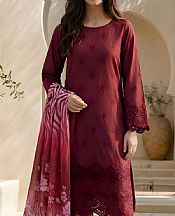 Wine Lawn Suit