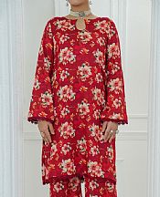 Vs Textile Maroon Lawn Suit (2 pcs)- Pakistani Designer Lawn Suits