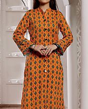 Vs Textile Orange Lawn Suit (2 pcs)- Pakistani Lawn Dress