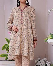 Vs Textile Beige Lawn Suit (2 pcs)- Pakistani Designer Lawn Suits