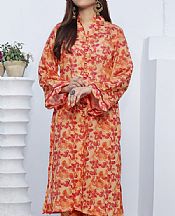 Vs Textile Fawn/Orange Lawn Suit (2 pcs)- Pakistani Lawn Dress