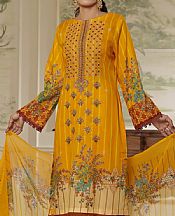 Vs Textile Orange Lawn Suit- Pakistani Designer Lawn Suits