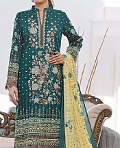Vs Textile Teal Lawn Suit- Pakistani Lawn Dress