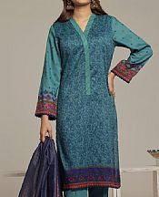Vs Textile Dusty Teal Lawn Suit- Pakistani Designer Lawn Suits