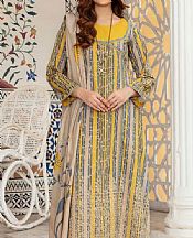 Vs Textile Golden Yellow Khaddar Suit- Pakistani Winter Dress