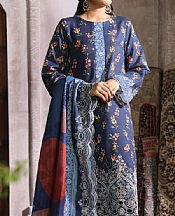 Vs Textile Navy Blue Khaddar Suit- Pakistani Winter Dress