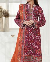 Vs Textile Wine Red Khaddar Suit- Pakistani Winter Dress