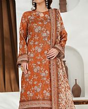 Vs Textile Rust Lawn Suit- Pakistani Lawn Dress