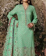 Vs Textile Dusty Green Lawn Suit- Pakistani Designer Lawn Suits