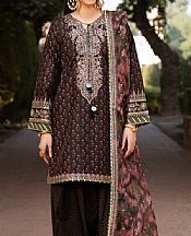 Xenia Black Raw Silk Suit- Pakistani Designer Chiffon Suit