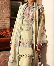 Zaha Cream Lawn Suit- Pakistani Lawn Dress