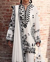 Zaha White/Black Lawn Suit- Pakistani Designer Lawn Suits