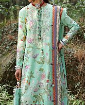 Zaha Turquoise Green Lawn Suit- Pakistani Lawn Dress