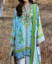 Zaha Light Blue Lawn Suit- Pakistani Lawn Dress