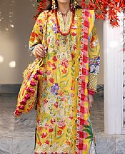 Zaha Mustard Lawn Suit- Pakistani Designer Lawn Suits