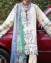Zaha Off White Lawn Suit- Pakistani Lawn Dress