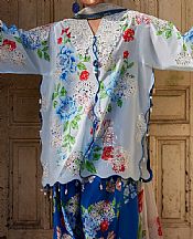 Zaha Blue Lawn Suit- Pakistani Lawn Dress