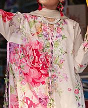 Zaha Off White Lawn Suit- Pakistani Lawn Dress