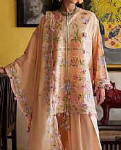Zaha Peach Lawn Suit- Pakistani Designer Lawn Suits