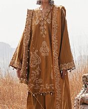 Zaha Clay Brown Jacquard Suit- Pakistani Winter Clothing