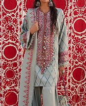 Zaha Grey Karandi Suit- Pakistani Winter Dress