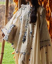 Zaha Ivory Lawn Suit- Pakistani Designer Lawn Suits