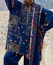 Navy Blue Lawn Suit