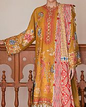 Zaha Mustard Lawn Suit- Pakistani Lawn Dress