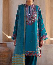 Denim Blue Lawn Suit- Pakistani Designer Lawn Dress
