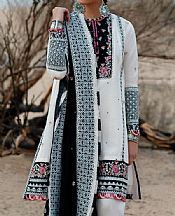 Off-white/Black Lawn Suit- Pakistani Lawn Dress
