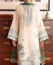 Zaha Ivory Lawn Suit- Pakistani Lawn Dress