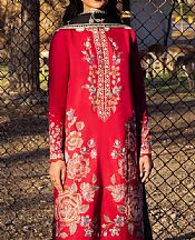 Zaha Crimson Lawn Suit- Pakistani Designer Lawn Suits