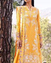 Zaha Golden Yellow Lawn Suit- Pakistani Designer Lawn Suits