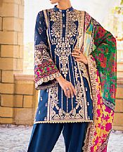 Zainab Chottani Denim Blue Lawn Suit- Pakistani Designer Lawn Suits